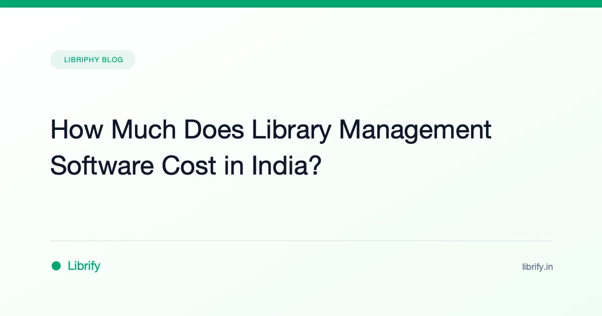 How Much Does Library Management Software Cost in India?